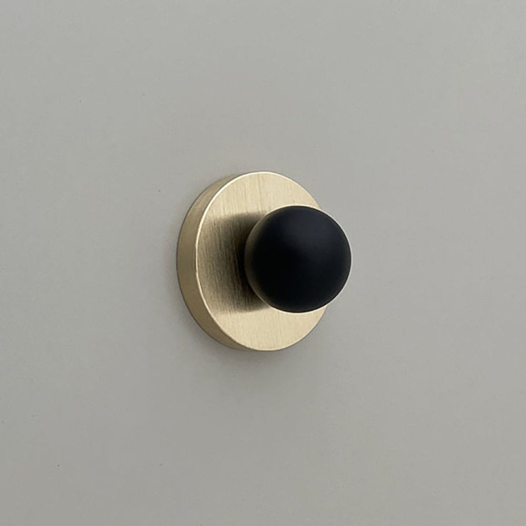 KNOBS MONA XS BLACK uchwyt jednopunktowy mosiężny polerowany lakierowany