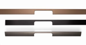 Uchwyt meblowy podłużny Peak 448 Aluminiowy Metaliczny Szary