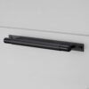 Uchwyt meblowy z podkładką Pull Bar Plate Medium Cross Metalowy Czarny