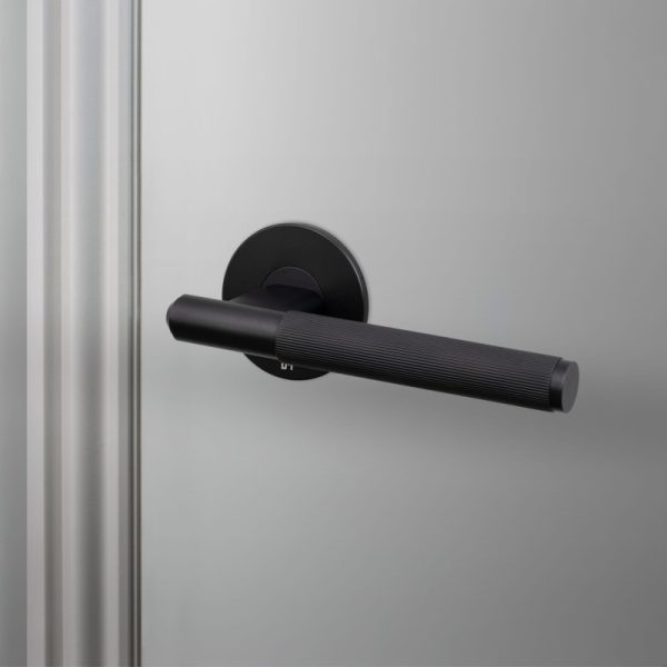 Klamka do drzwi jednostronna Linear Fixed Czarna (Welders Black)