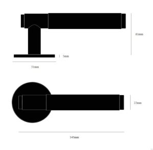Klamka do drzwi jednostronna Cross Fixed Mosiężna