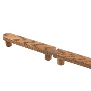 Drewniane uchwyty do mebli BASIC HALF - ROUND - ciemny dąb