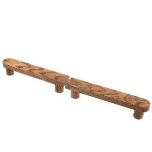 Drewniane uchwyty do mebli BASIC HALF - ROUND - ciemny dąb
