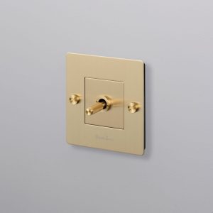 Włącznik pojedynczy 1G Toggle Switch Mosiężny Standard europejski