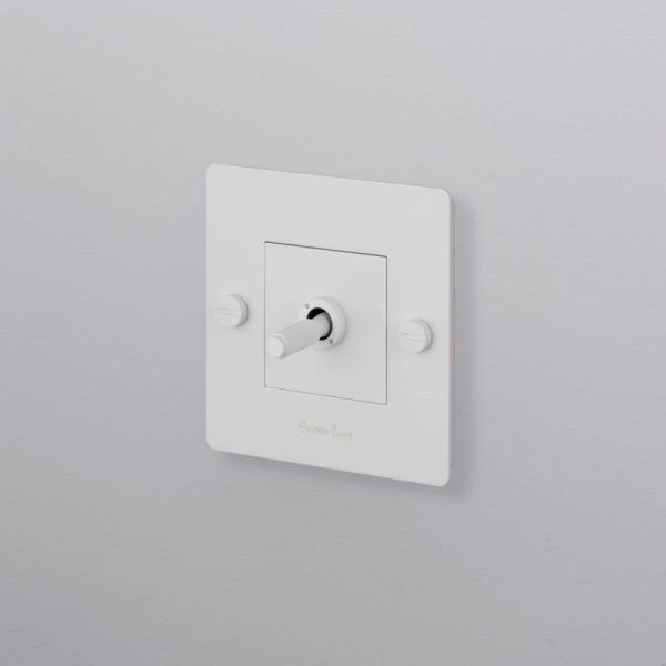 Włącznik pojedynczy 1G Toggle Switch Biały Standard europejski