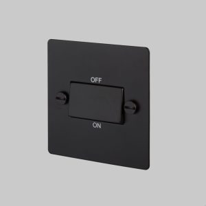 Włącznik Pojedynczy Fan Isolator Switch Czarny Standard angielski