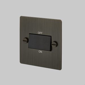 Włącznik Pojedynczy Fan Isolator Switch Palony brąz Standard angielski