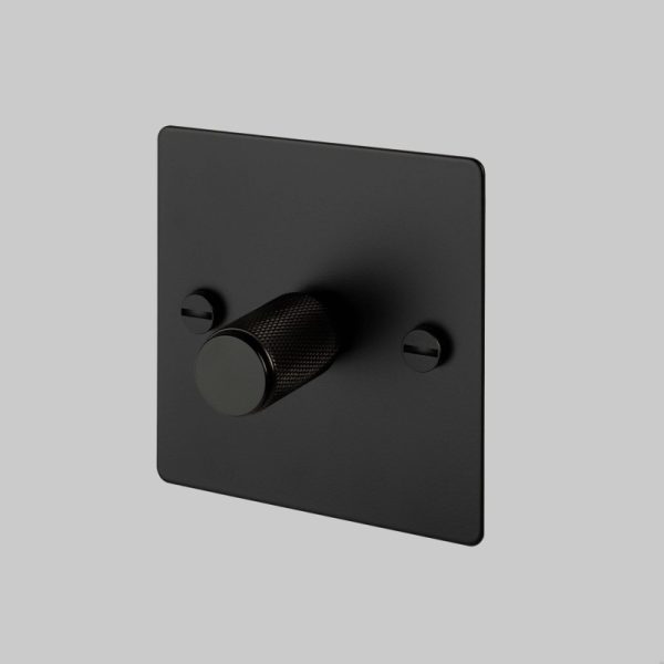 Włącznik - Premium 1G Dimmer Czarny/Mosiężny [El120P] Standard angielski
