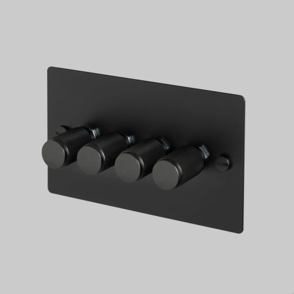 Włącznik - Premium 4G Dimmer Czarny/Mosiężny [El820P] Standard angielski