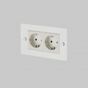 Gniazdo podwójne 2G Euro Socket - Białe [C - Mg933] Standard angielski
