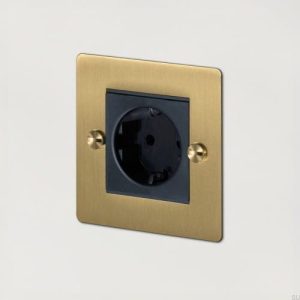 Gniazdo pojedyncze 1G Euro Socket - Mosiężne [C - Mg800] Standard angielski
