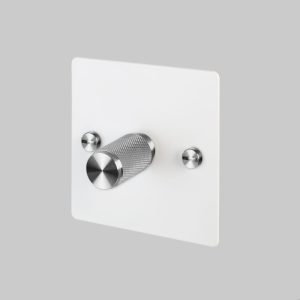 Włącznik - Premium 1G Dimmer Biały/Stalowy [El131P] Standard angielski
