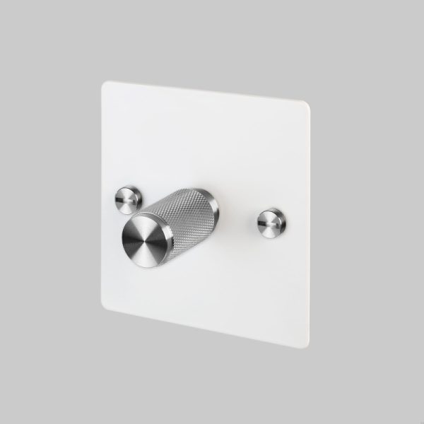 Włącznik - Premium 1G Dimmer Biały/Stalowy [El131P] Standard angielski