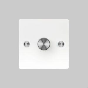 Włącznik - Premium 1G Dimmer Biały/Stalowy [El131P] Standard angielski