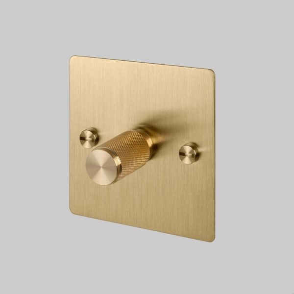 Włącznik - Premium 1G Dimmer Stalowy/Mosiężny [El110P] Standard angielski