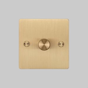 Włącznik - Premium 1G Dimmer Stalowy/Mosiężny [El110P] Standard angielski