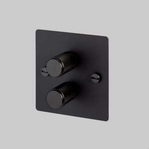 Włącznik - Premium 2G Dimmer Czarny/Stalowy [El221P] Standard angielski