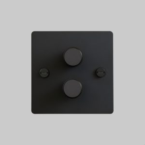 Włącznik - Premium 2G Dimmer Czarny/Stalowy [El221P] Standard angielski
