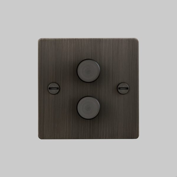 Włącznik - Premium 2G Dimmer Palony brąz/Mosiężny [El240P] Standard angielski
