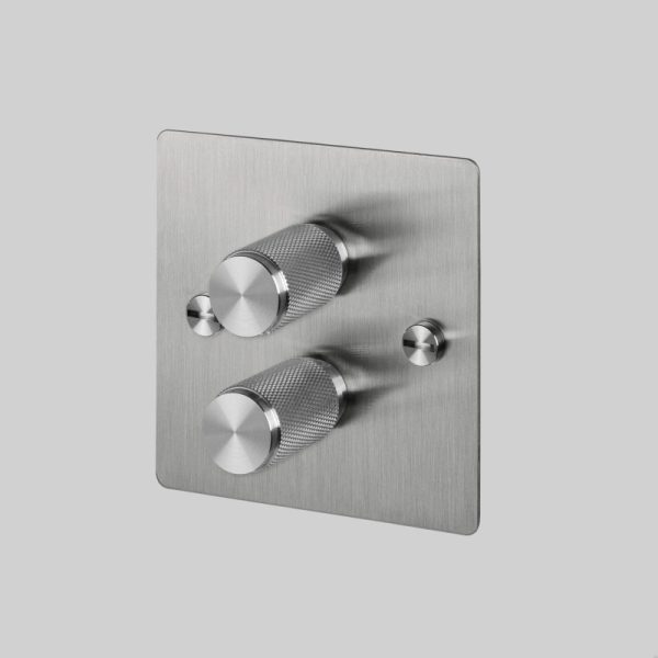 Włącznik - Premium 2G Dimmer Stalowy [El211P] Standard angielski