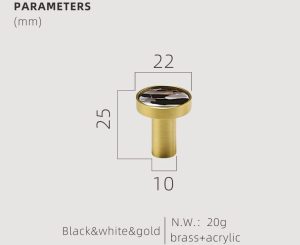 Gałka meblowa Amo Black S | 22m