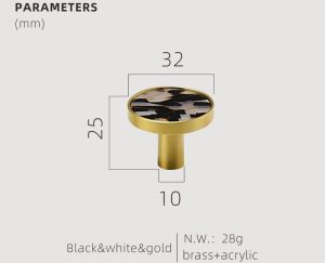 Gałka meblowa Amo Black M | 32mm
