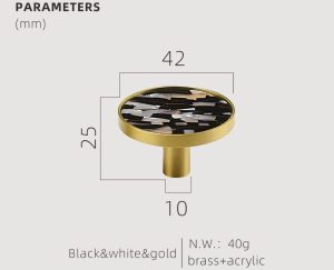 Gałka meblowa Amo Black L | 42mm