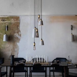 Lampa Hooked Wall Large Szara/Palony brąz [A9024L]