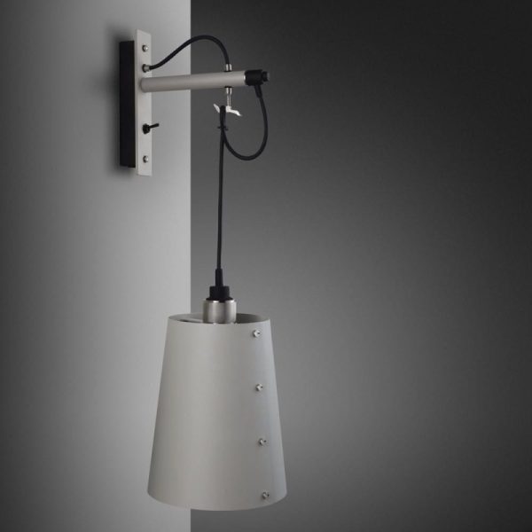 Lampa Hooked Wall Large Szara/Stal [A9021L]