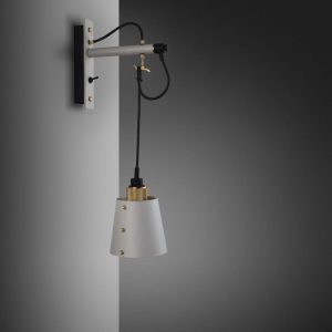 Lampa Hooked Wall Small Szara/Mosiądz [A901L]