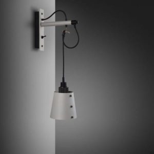 Lampa Hooked Wall Small Szara/Palony brąz [A9014L]