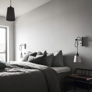 Lampa Hooked Wall Small Szara/Palony brąz [A9014L]