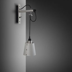 Lampa Hooked Wall Small Szara/Stal [A9011L]