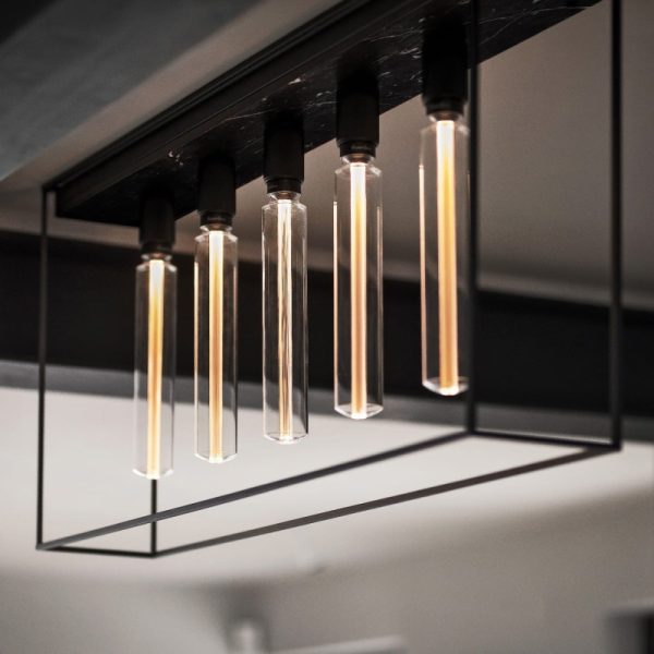 Lampa sufitowa Caged Ceiling 5.0 Biały Marmur / Z żarówkami w zestawi