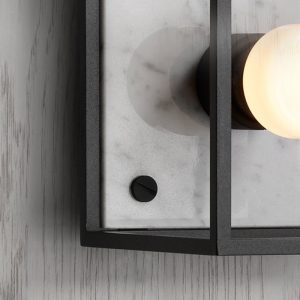 Lampa ścienna 1.0 Mała - Polerowany biały marmur