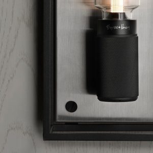 Lampa ścienna 2.0 X - Large - tuba ze szczotkowanej stali / bustera