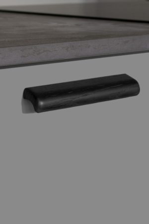 Uchwyt meblowy GLOVE - drewniana gałka 160 mm - czarny