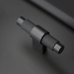 Gałka meblowa T - Bar Pitch Aluminiowa Czarna