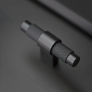 Gałka meblowa T - Bar Pitch Aluminiowa Czarna