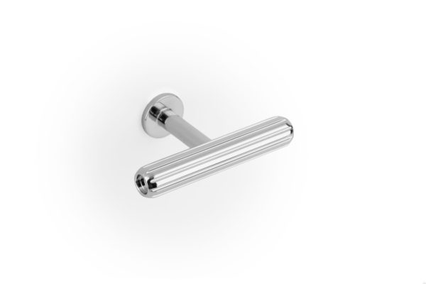 Gałka meblowa T - Bar Rille Mini Nikiel Polerowany