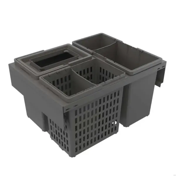 System pojemników do segregacji odpadów Trend 600 Eco Ciemnoszary