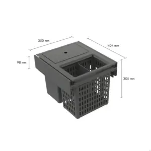 System pojemników do segregacji odpadów Hide 400 Eco Ciemnoszary