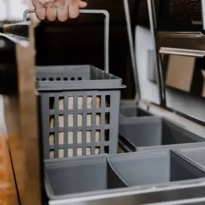 System pojemników do segregacji odpadów Hide 400 Eco Ciemnoszary