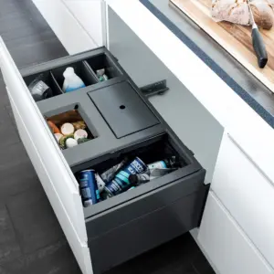 System pojemników do segregacji odpadów Hide 400 Eco Ciemnoszary