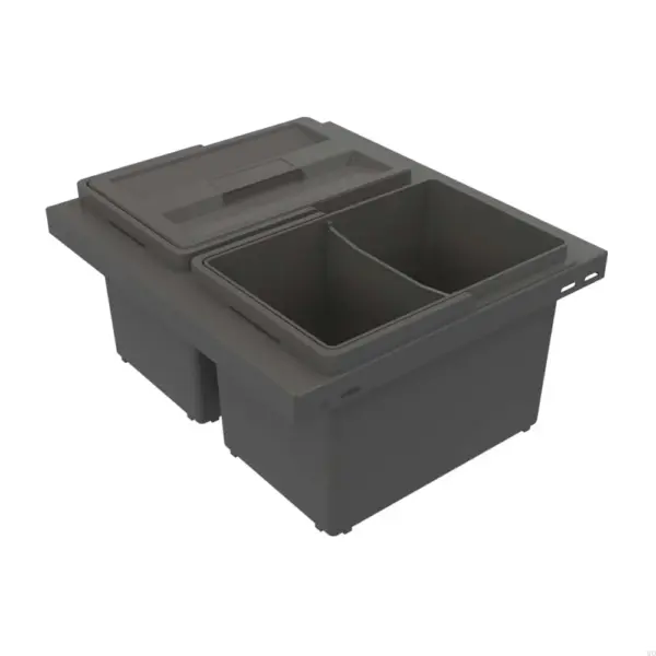 System pojemników do segregacji odpadów Cube Basic Low 400 Ciemnoszary