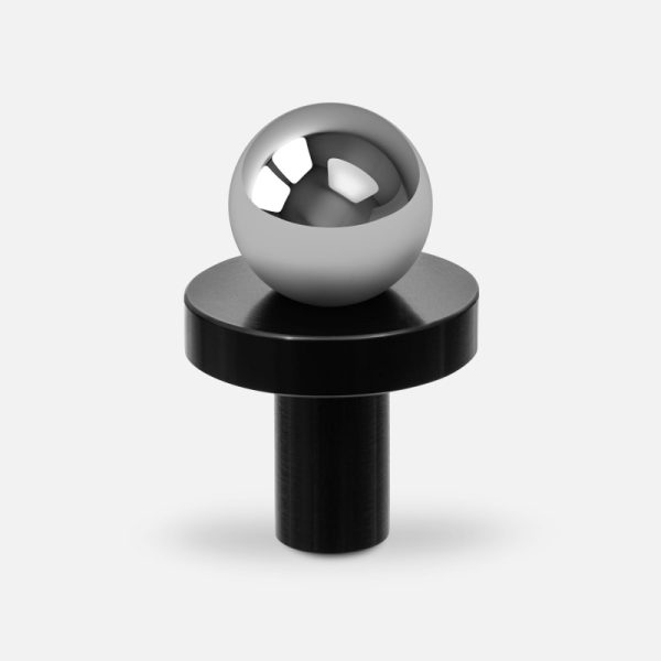 Gałka meblowa POLA BLACK - SILVER
