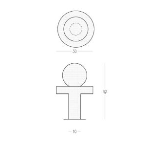 Gałka meblowa POLA BLACK - COPPER
