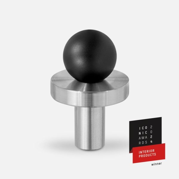 Gałka meblowa POLA SILVER - BLACK