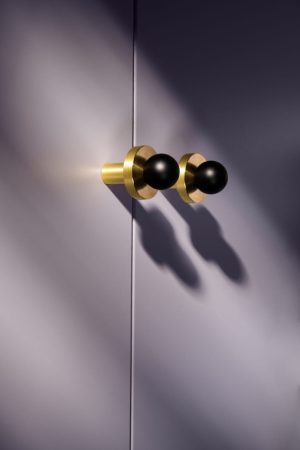 Gałka mosiężna POLA GOLD - BLACK