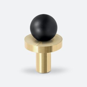Gałka mosiężna POLA GOLD - BLACK